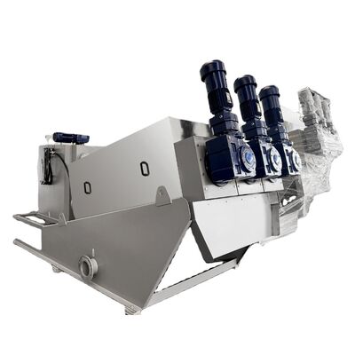 Máy khử nước bùn thép không gỉ Máy ép vít Máy xử lý nước thải Nhà máy xử lý nước thải PLC 1000L